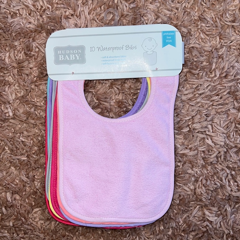 Hudson Baby Waterproof Bibs Pack